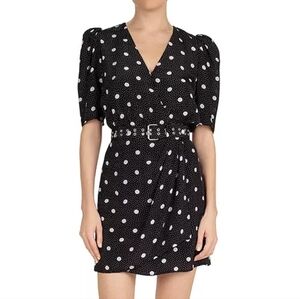 The Kooples polka dot faux wrap mini dress